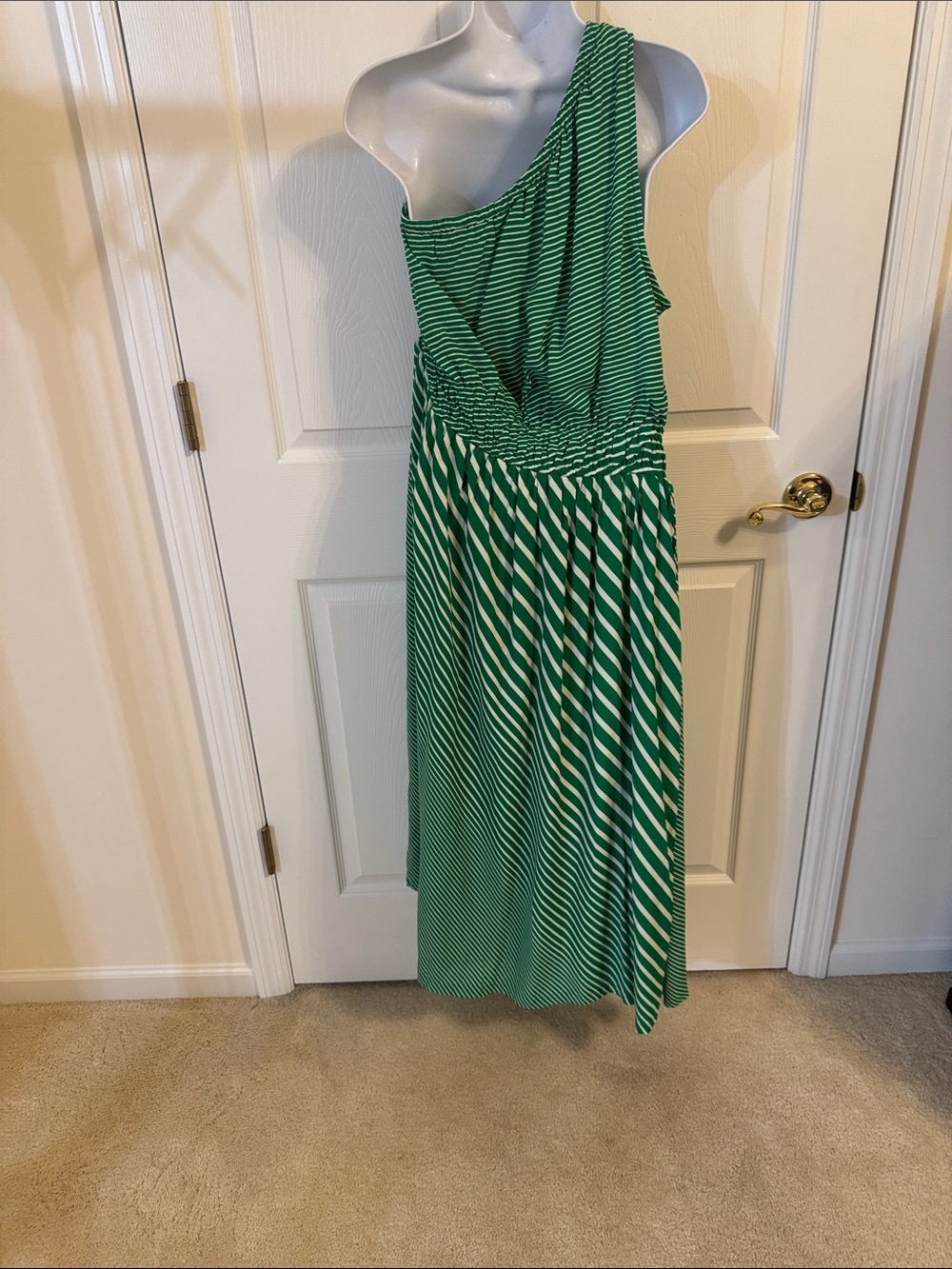 NWOT Landsend one shoulder stripped dress - Picture 8 of 12